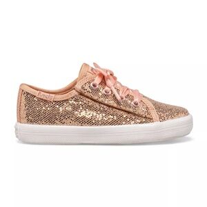 Keds Little Kids Kickstart Jr Celebrations Sneakers in Rose Gold Glitter Sz 10